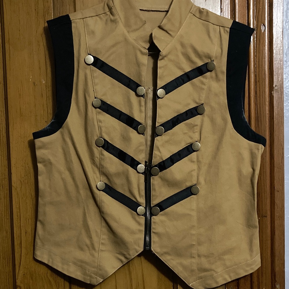 Balera Tan and Black Kids Dance Costume Vest